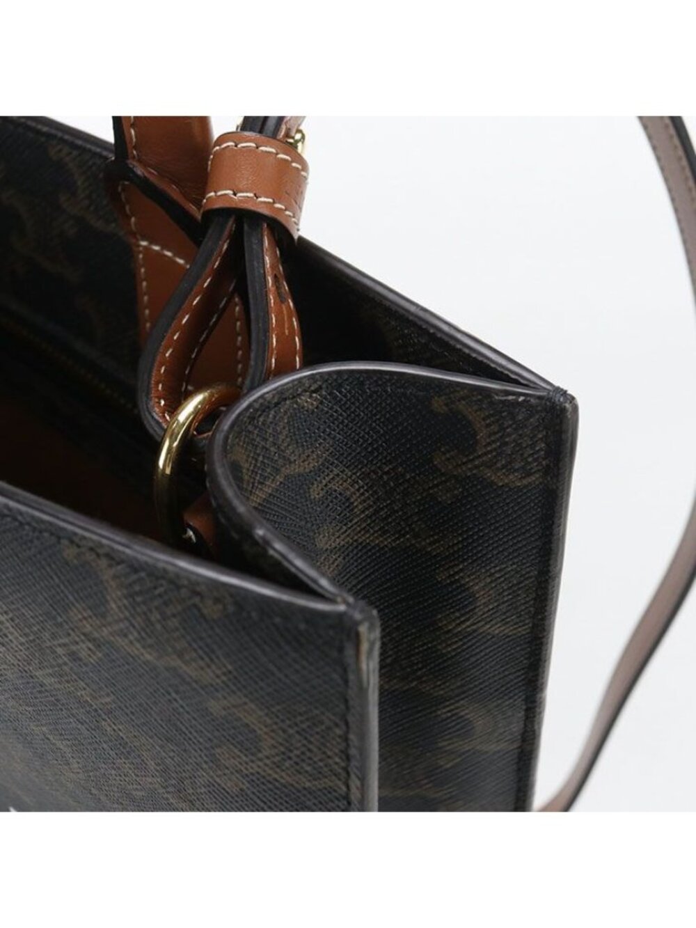 Celine Vertical Cabas Small Triomphe Canvas Tote - Picture 6 of 7